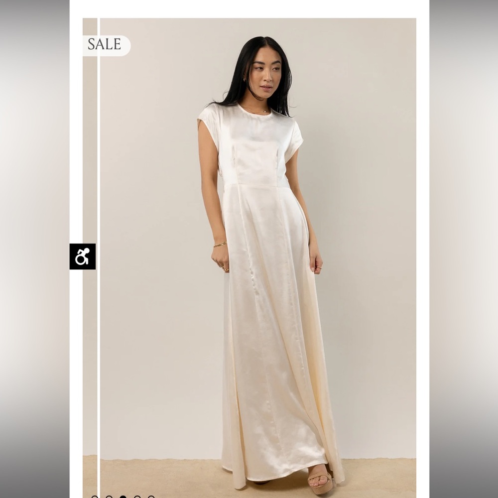 Bohme Lucille Maxi Dress in Ivory - Medium